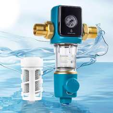 Бес BPA Авто Флюш 40 Микрон Сифон Спин-Дун Пре-фильтр для домашней системы водоснабжения с интегрированным очистителем скребпера