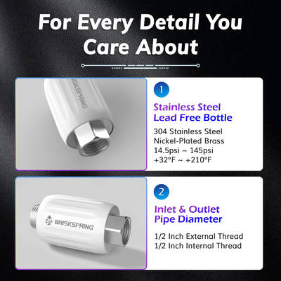 Whole House Water Descaler with 17-23.5L/Min Flow Rate 0.1-1MPa Operating Pressure and 0~99℃ Applicable Water Temperature