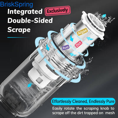 Предварительный фильтр для воды 3/4 дюйма с расходом 5 т/ч и самоочищающейся конструкцией для домашнего использования