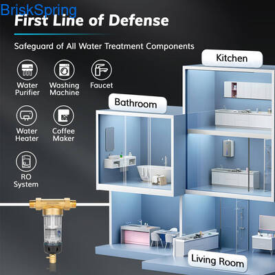 Предварительный фильтр для воды 3/4 дюйма с расходом 5 т/ч и самоочищающейся конструкцией для домашнего использования