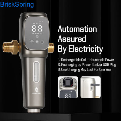 Автоматический предварительный фильтр обратного промывания Интеллектуальный фильтр осадков, предварительный фильтр высокого потока для виллы, квартиры и домашнего водозабора