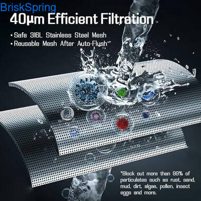 NSF сертифицированный 316L нержавеющая сталь сетка предварительный фильтр воды с 6T/h скоростью потока и интеллектуальным сенсорным управлением