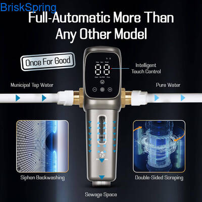 NSF сертифицированный 316L нержавеющая сталь сетка предварительный фильтр воды с 6T/h скоростью потока и интеллектуальным сенсорным управлением