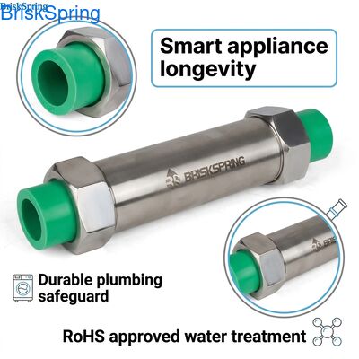 Бессальтовый кондиционер воды, не требующий обслуживания: Защитите всю сантехнику вашего дома и современную бытовую технику от накипи из-за жесткой воды (одобрено RoHS)