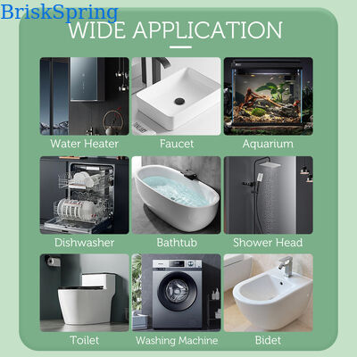 BriskSpring M2-A 1/2 Inch Shower Water Purifier with 316L Stainless Steel Mesh and Silver Activated Carbon MSAP KDF for High Efficiency Filtration