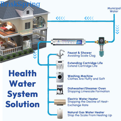 4 T/H Whole House Non Electric Water Descaler Physical Scale Inhibitor for Hard Water Treatment