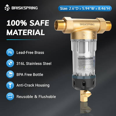 Последнее пищевое водоснабжение 50 микронный предварительный фильтр с многоразовым дизайном и системой глубокой очистки для бытовой воды